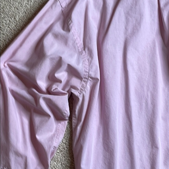 Chaps Pink Casual Button Down Shirt with Subtle Pattern - Picture 4 of 5